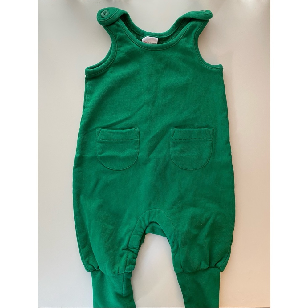 Hanna Andersson Green Overalls One Piece 12-18 mos